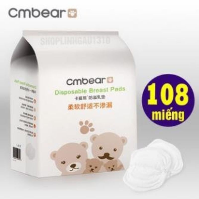 Miếng Lót Thấm Sữa Siêu Thấm CMBEAR ( Bịch 108 miếng)