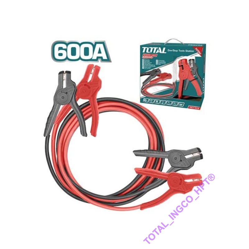 Dây Câu Sạc Bình Ắc Quy Total PBCA16008L Dài 3 mét, Lõi ĐỒng 10 mm - Dòng định mức 600AMP tiện ích dành cho ôtô