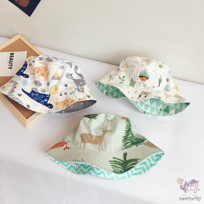 Mũ bucket họa tiết hoạt hình xinh xắn cho bé