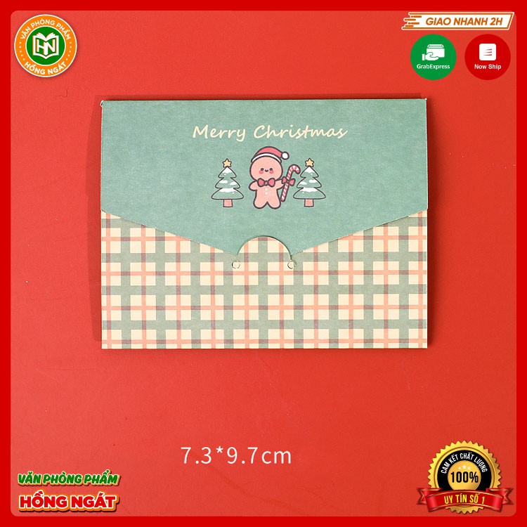 Thiệp Noel hình PHONG BÌ THƯ đồ dùng để làm quà tặng viết những lời yêu thương chúc nhau trong mùa giáng sinh N025