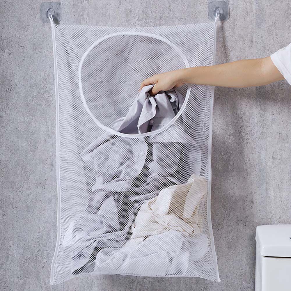 Giá Đỡ Túi Lưới Treo Tường Tự Dính Để Đựng Đồ Giặt Tiện Dụng Và Bền