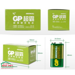 2 VIÊN PIN GP GREENCELL 9V 6F22