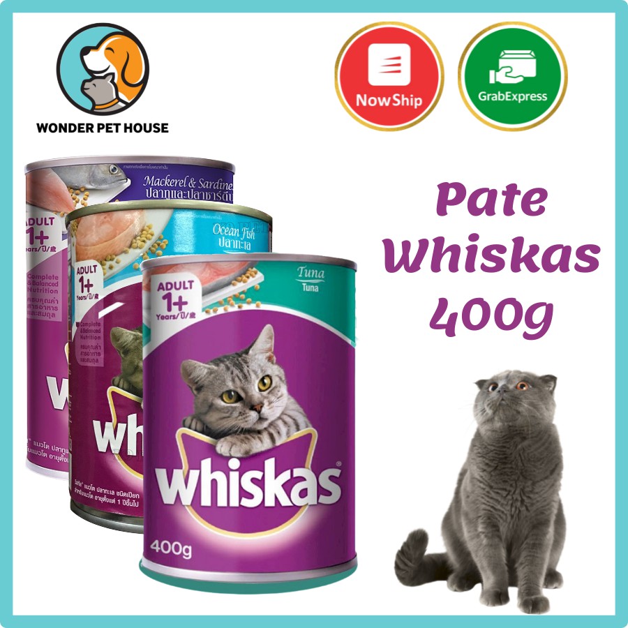 Pate Whiskas Lon 400g cho mèo