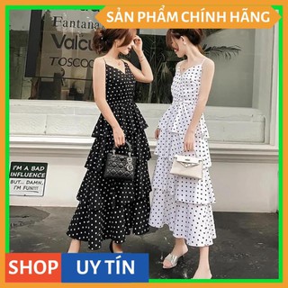 Đầm maxxi 2 dây tầng siêu đẹp - váy thiết kế nhiều tầng mang đi biển, dạo chơi thì xinh vô cùng - VADA.vn - (V456)