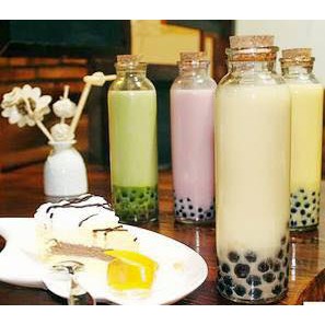 CHAI THỦY TINH TRÒN 350ML NÚT GỖ