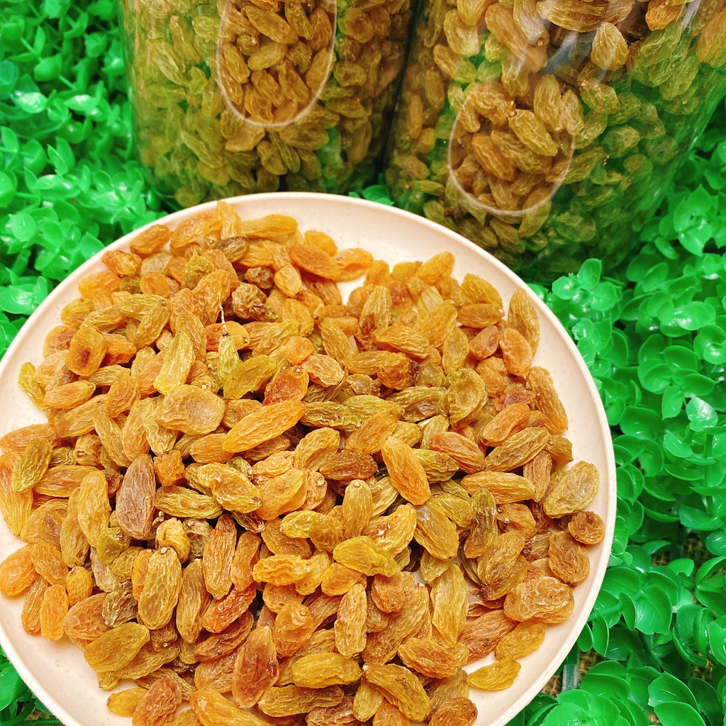 Nho khô sấy không đường, nho nâu Ấn Độ, nho xanh, nho vàng hũ 500g
