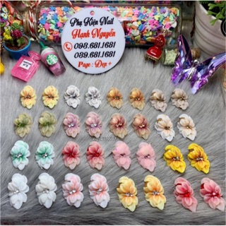 Hoa Cúc Gân Set 2 bông=34.000 - Hoa Bột Nails trang trí móng
