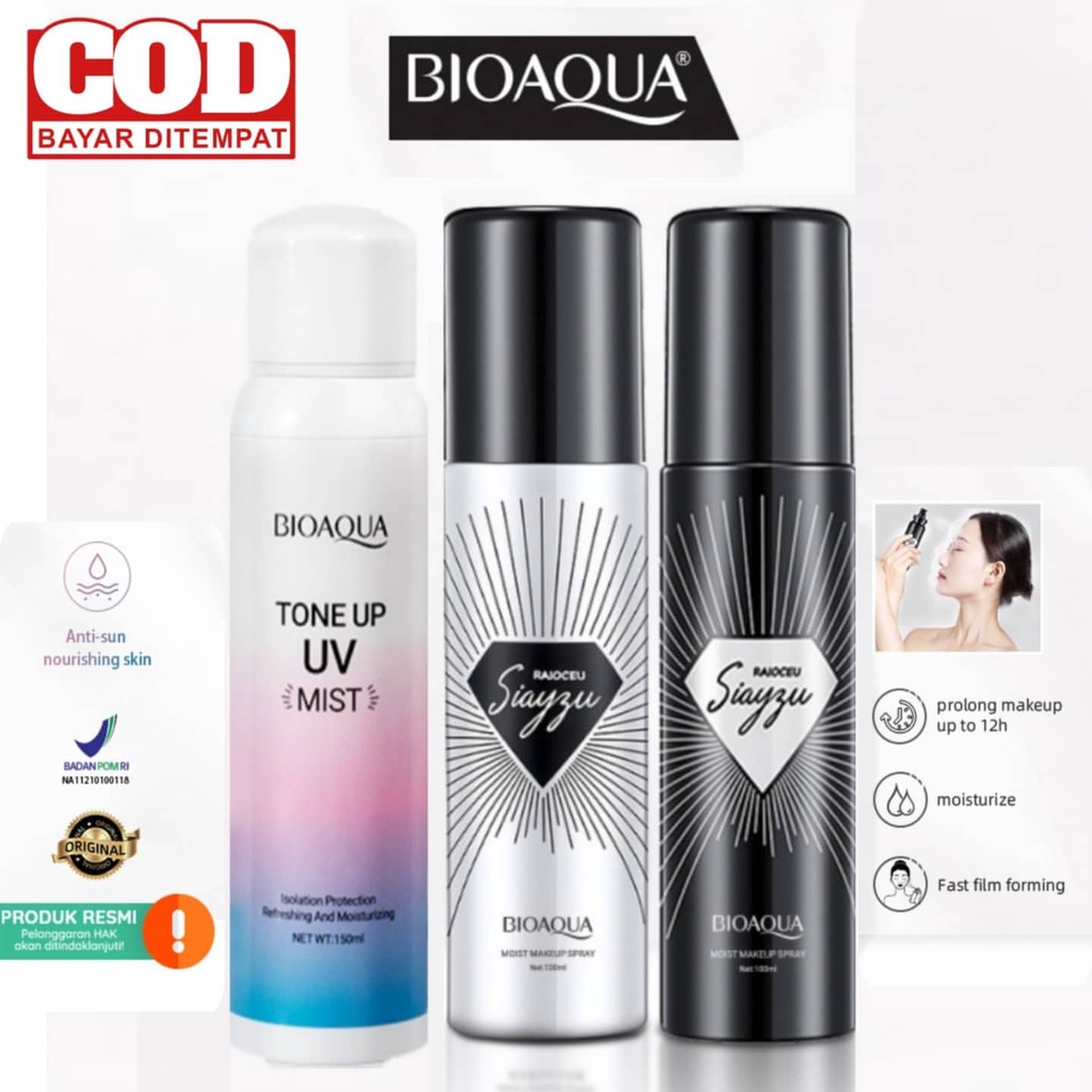 Xịt Khoáng Bioaqua Tông Màu Lì Làm Sáng Da Chống Tia UV
