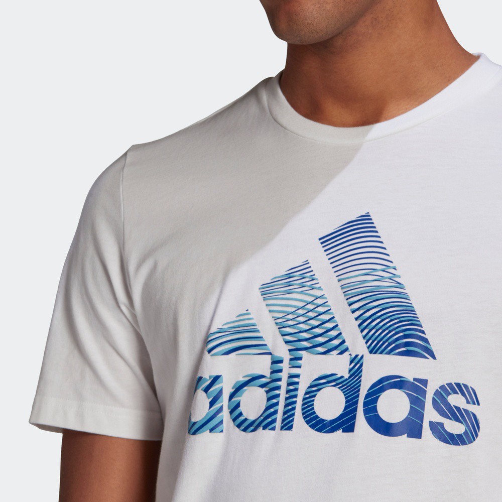 Ready Collar adidas summer sports couple fashion short sleeve t-shirt