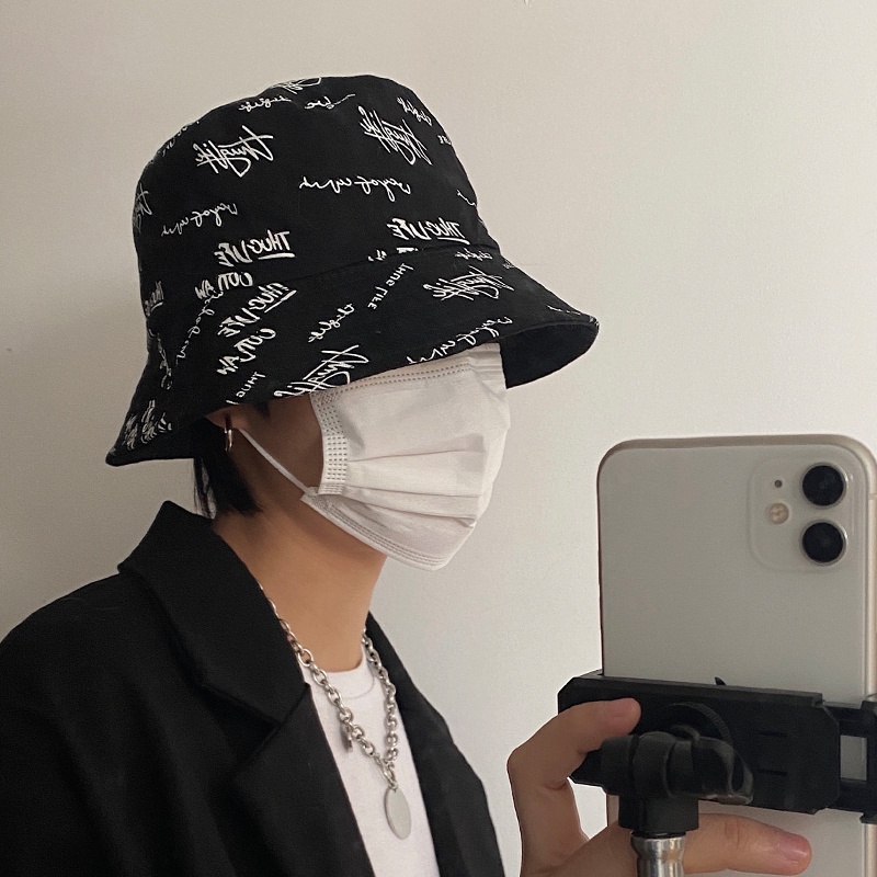 Mũ Bucket Chống Nắng Hai Mặt Thời Trang Xuân Thu Phong Cách Hàn Quốc Cho Nam Và Nữ