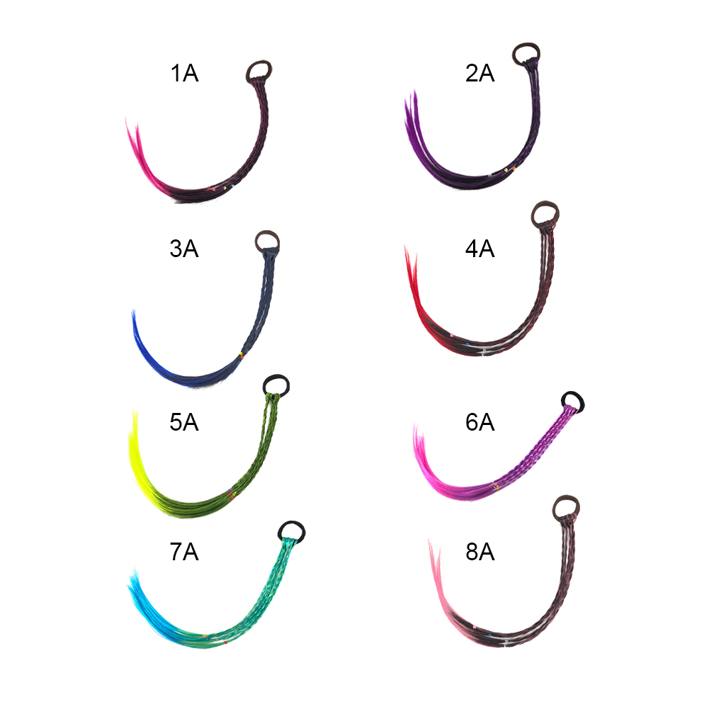 Women New Headband Girls Twist Braid Rope Simple Rubber Hair Band Hair Accessories Kids Wig YKT