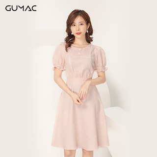 Đầm eo nhún đăng ten GUMAC DA960