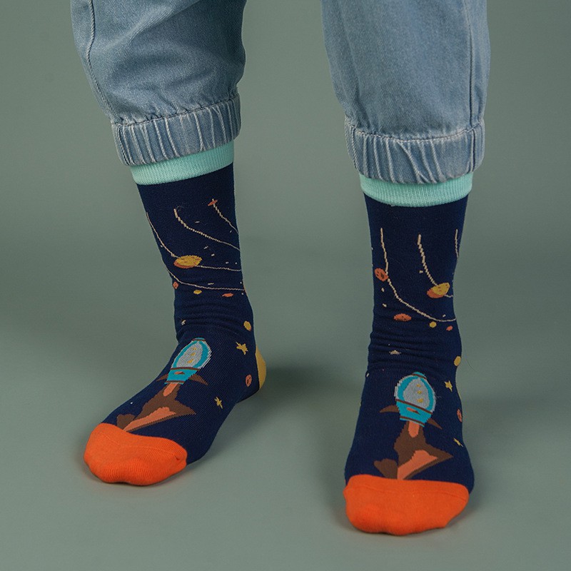 Tất vớ nam nữ cao cổ họa tiết Không Gian - Free ship + Quà tặng Loved socks by TatsTats.vn