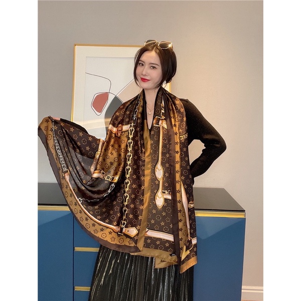 Khăn lụa choàng cổ cao cấp size 90x180cm
