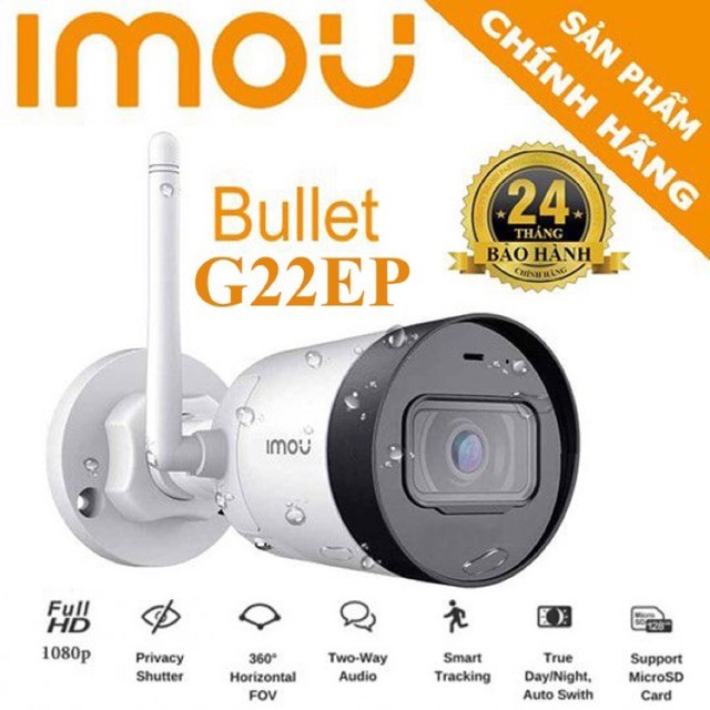 Camera IP IMOU Bullet Wifi 2.0MP IPC-G22P-IMOU - Chính hãng ngoài trời