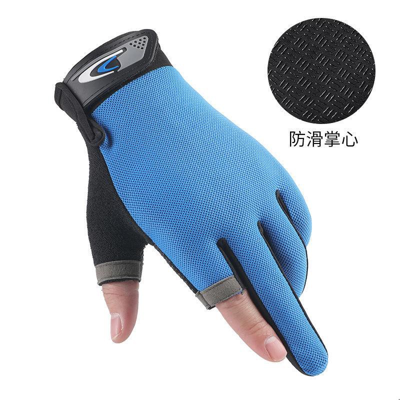 Găng tay chống nắng hai lớp bằng lụa lạnh siêu mỏng dành cho nam