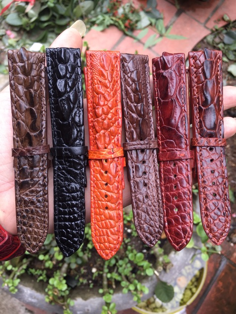 Dây đồng hồ gai tay cá sấu size 20