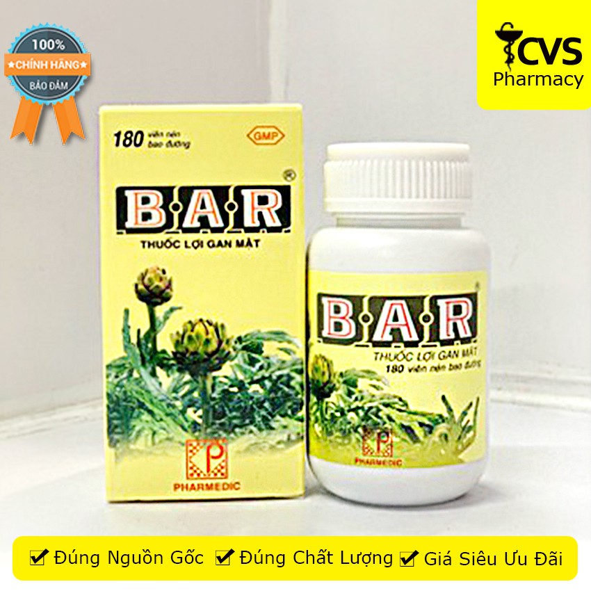 BAR Actiso - Viên uống mát gan lợi mật - B.A.R cvspharmacy