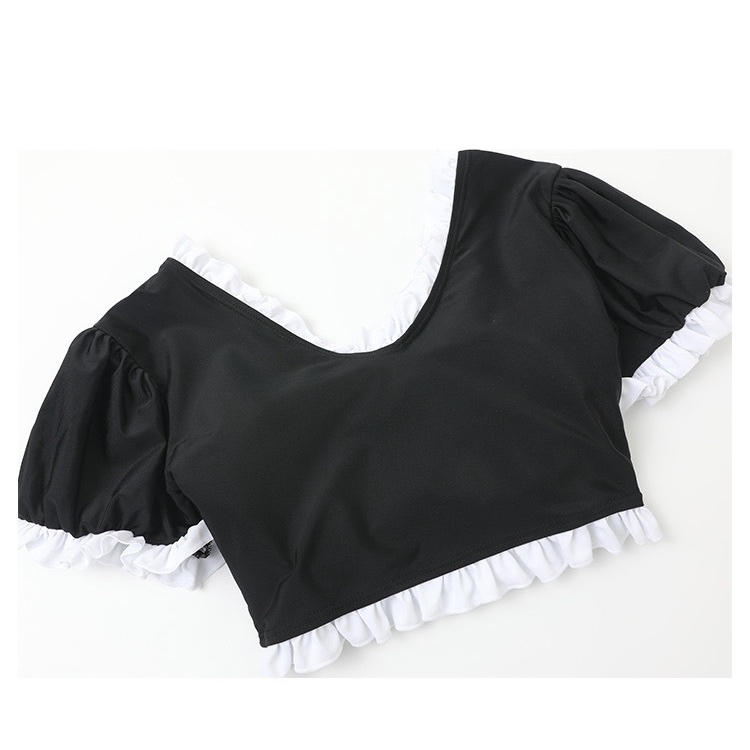 Bộ đồ bơi nữ bikini áo croptop váy phối màu nữ tính chất thun siêu đẹp