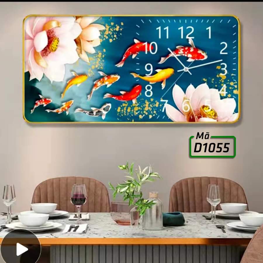 Tranh đồng hồ treo tường tráng gương 3d mẫu vuông, chữ nhật trang trí nhà cửa theo phong cách hiện đại