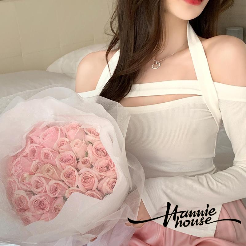Áo thun cắt ngực dài tay cá tính thời trang cho nữ