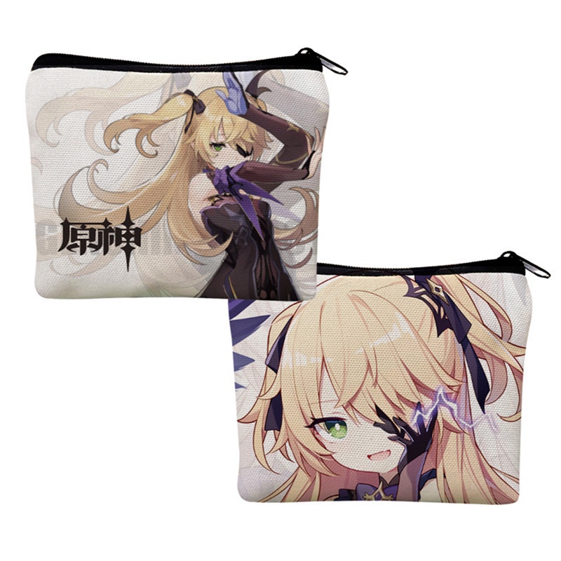 Tmdbyx Ví Canvas Đựng Tiền Xu In Họa Tiết Game Genshin Impact Anime Hutao Xiao Zhongli