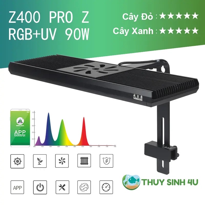 Đèn thuỷ sinh Week Z400 Pro - Hệ Led mới siêu chất lượng