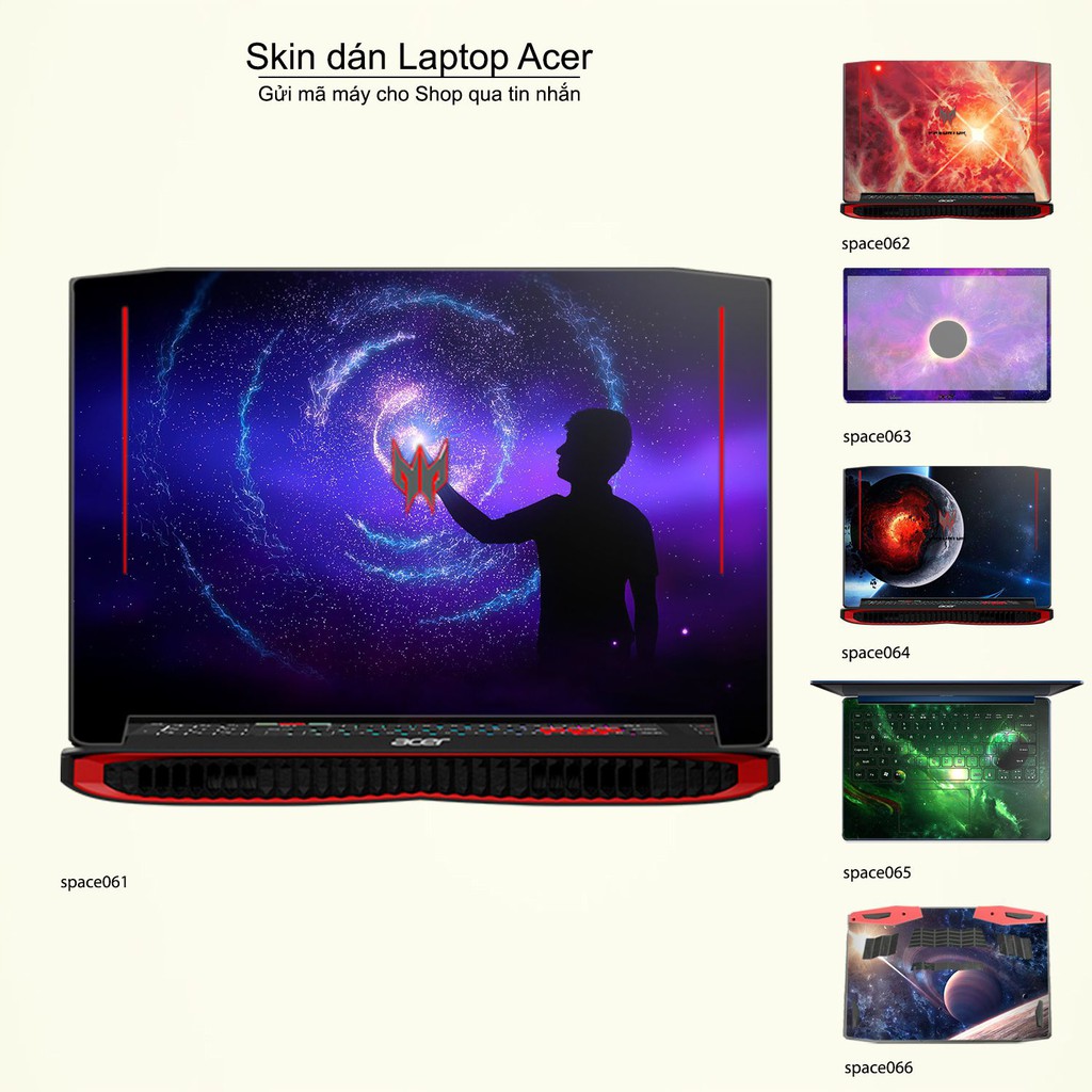 Skin dán Laptop Acer in hình không gian _nhiều mẫu 11 (inbox mã máy cho Shop)