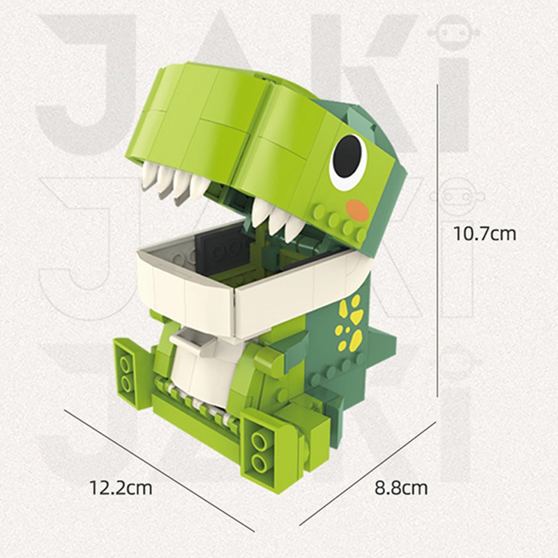 Bộ Đồ Chơi Xếp Hình Khủng Long T-Rex Kèm Hộp Đựng Bút Và Giá Đỡ Bút Dùng Làm Quà Tặng Độc Đáo