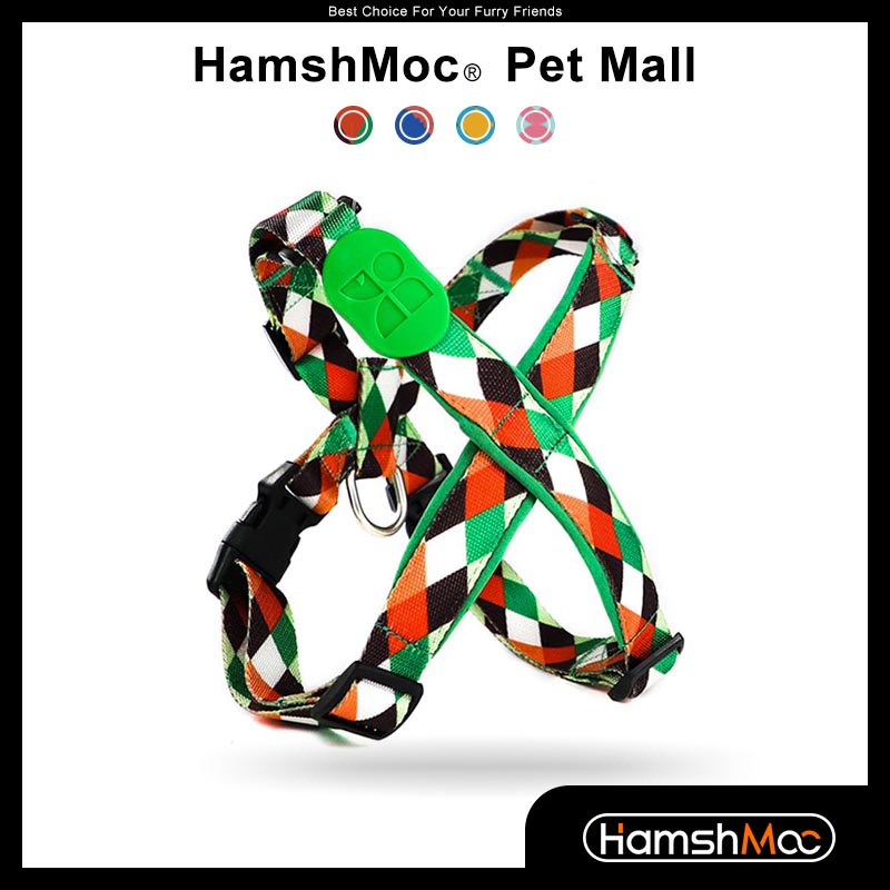 HamshMoc Dây yếm dắt thú cưng đi dạo mềm mại điều chỉnh kích cỡ cho cún nhỏ/ vừa