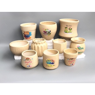 Các bộ chậu sứ Bát Tràng trồng sen đá, chậu trồng cây để bàn,cây cảnh mini