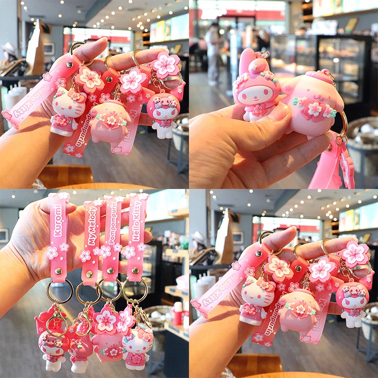 Móc Khóa Silicon Hình Chó Cinnamon Hoạt Hình Hàn Quốc Dễ Thương