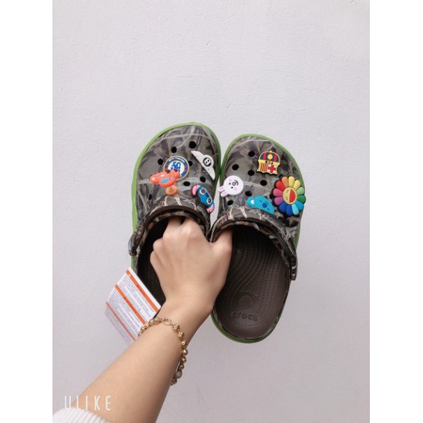 dép cross  nam nữ đees xanh  Dép croos bít đầu hotrend U5p09