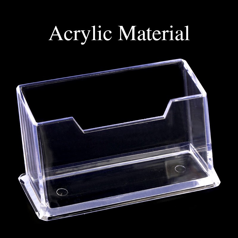 1 Hộp Đựng Thẻ ID / Danh Thiếp Để Bàn Bằng Acrylic Trong Suốt