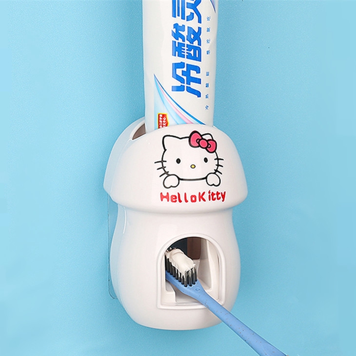 Dụng Cụ Nặn Kem Đánh Răng Tự Động Không Dùng Pin Hình Hello Kitty Thân Thiện Với Môi Trường