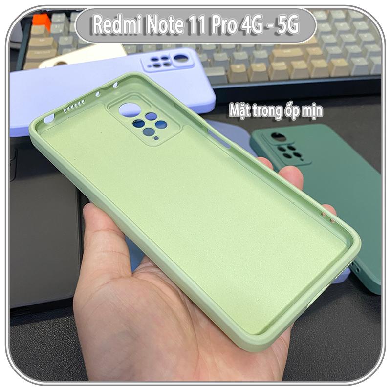 Ốp lưng cho Xiaomi Redmi Note 11 Pro 4G 5G - Note 12 Pro 4G Choice viền vuông dẻo lót nhung che camera
