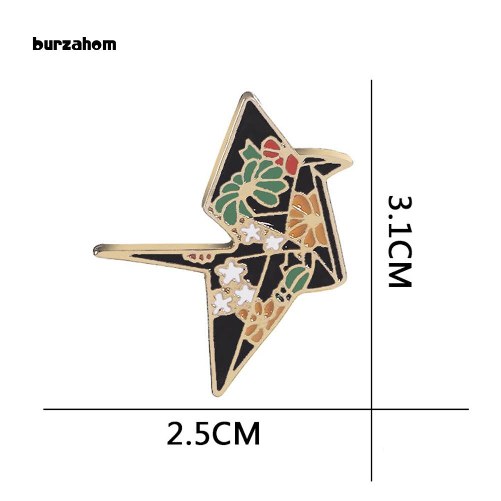 Trâm Cài Áo Hình Chim Hạc Tráng Men Unisex