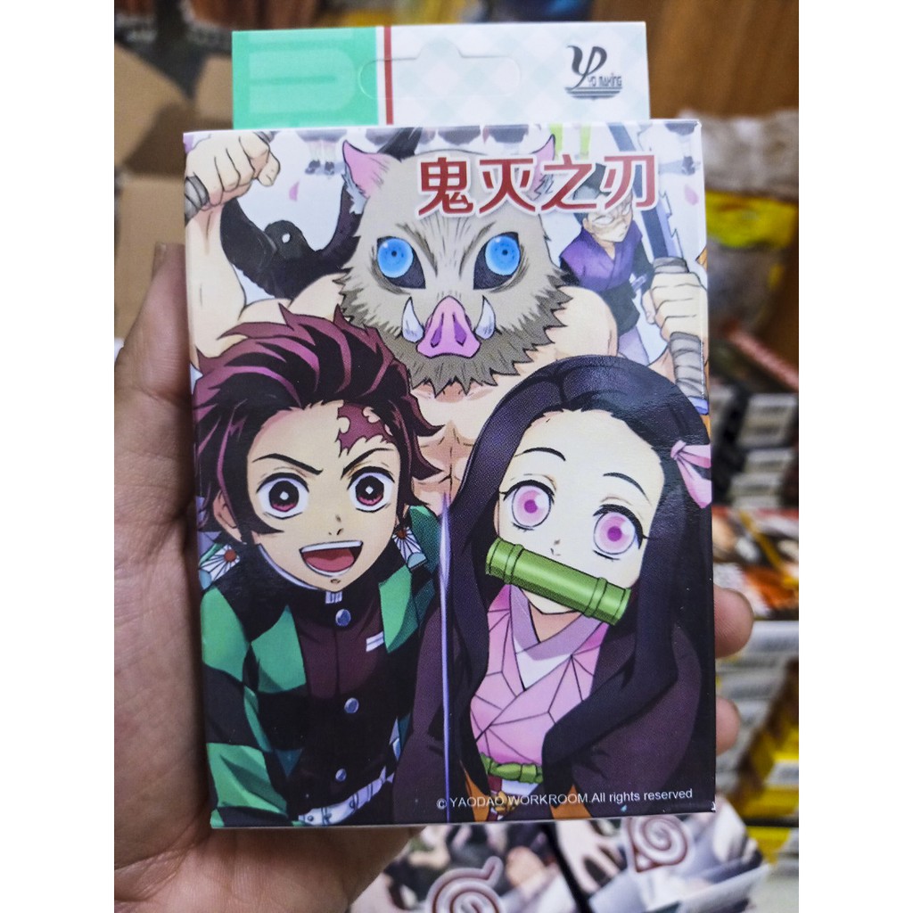Bộ bài tây in hình nhân vật hoạt hình Demon Slayer Kimetsu No Yaiba 52-54 lá dễ thương độc đáo