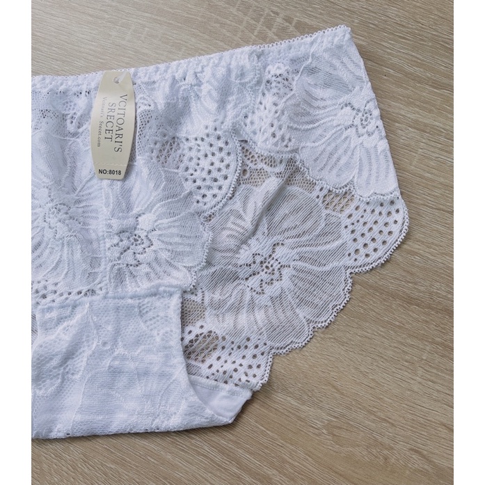 Quần lót ren Nữ Màu trắng Rất sexy _ Quần lót ren Hoa hồng đáy 100% cotton kháng khuẩn