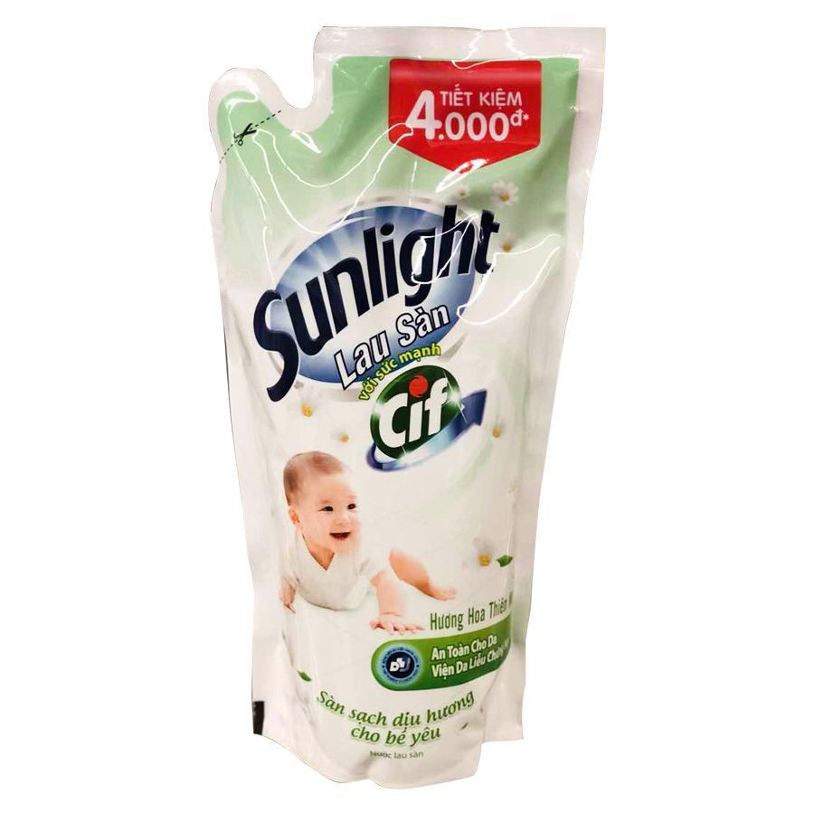 Nước lau sàn Sunlight hương hoa Diên vỹ  túi 1kg