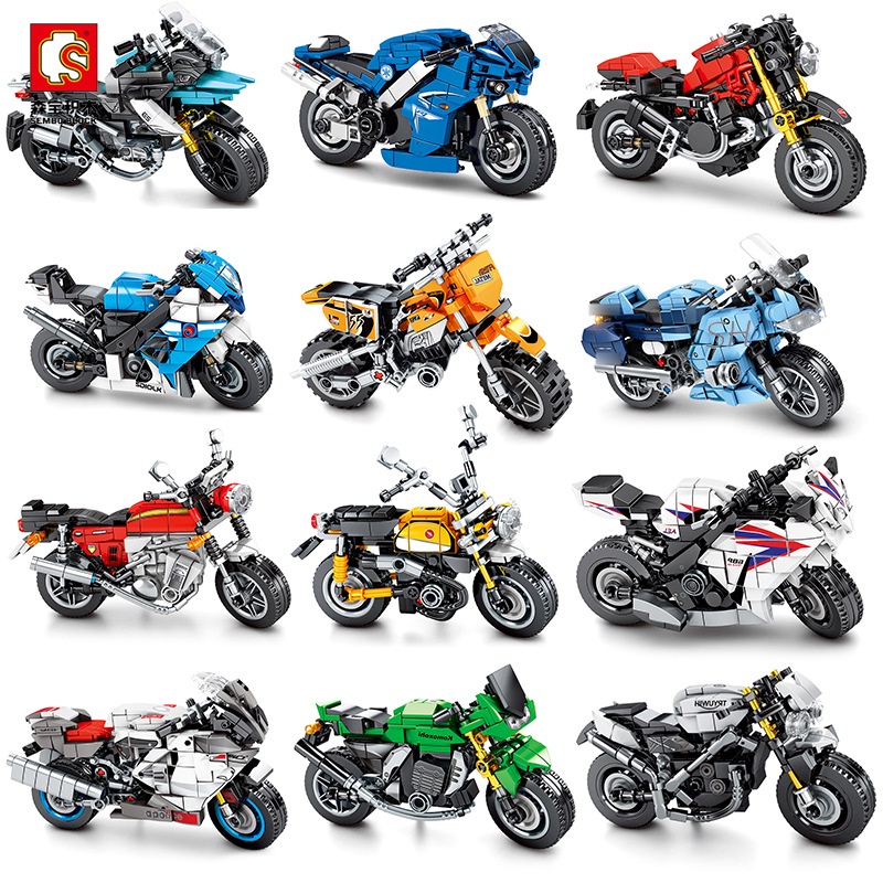 Đồ Chơi mô hình lắp ráp lego xe máy motor Ducati Xếp Hình Đua sembo block technic chính hãng davison rpk lego