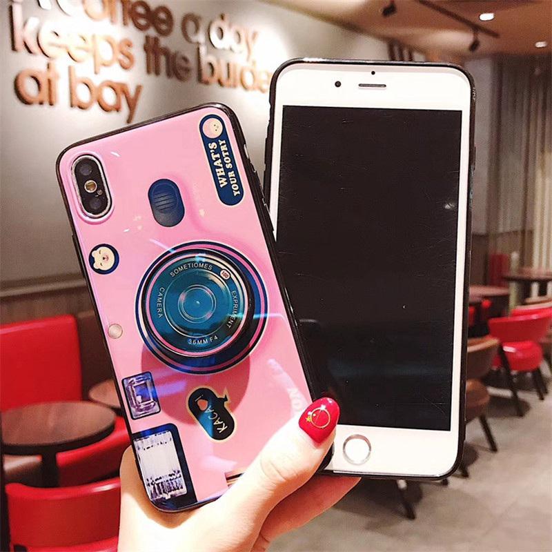 Samsung A9 Lite,A7 2018/A750,A6S,A8,A8 Plus 2018 Blue-ray Camera Case +Stand