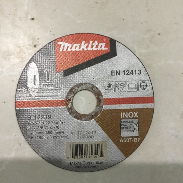 B-12239 Đá cắt mỏng 1mm 125mm Makita