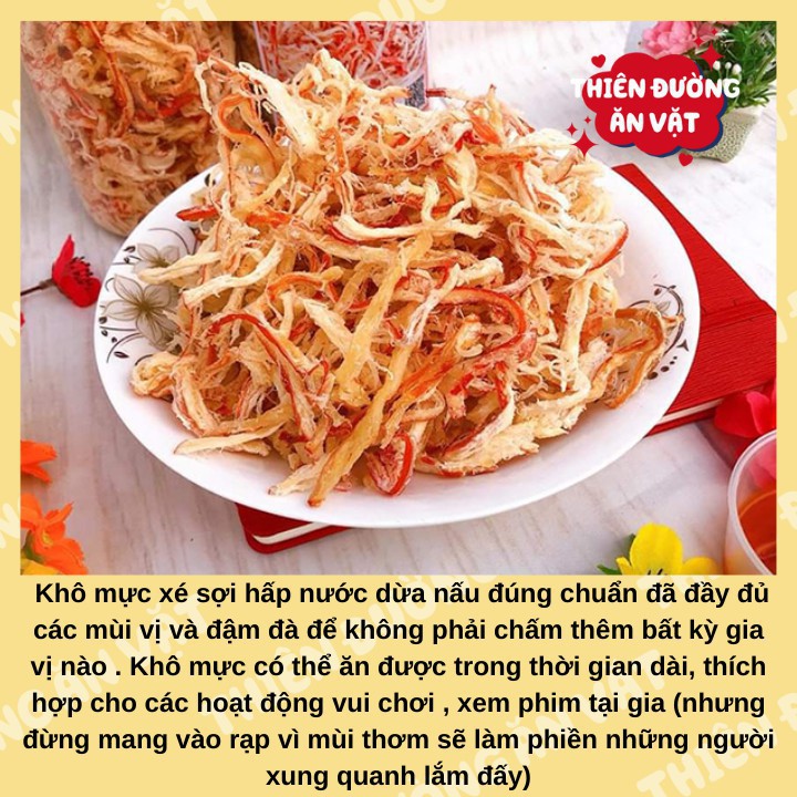 Khô mực xé sợi hấp nước cốt dừa 250g Thiên Đường Ăn Vặt đồ ăn vặt Đà Nẵng