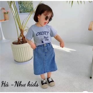 Xả Set áo chesty cv jean bé gái