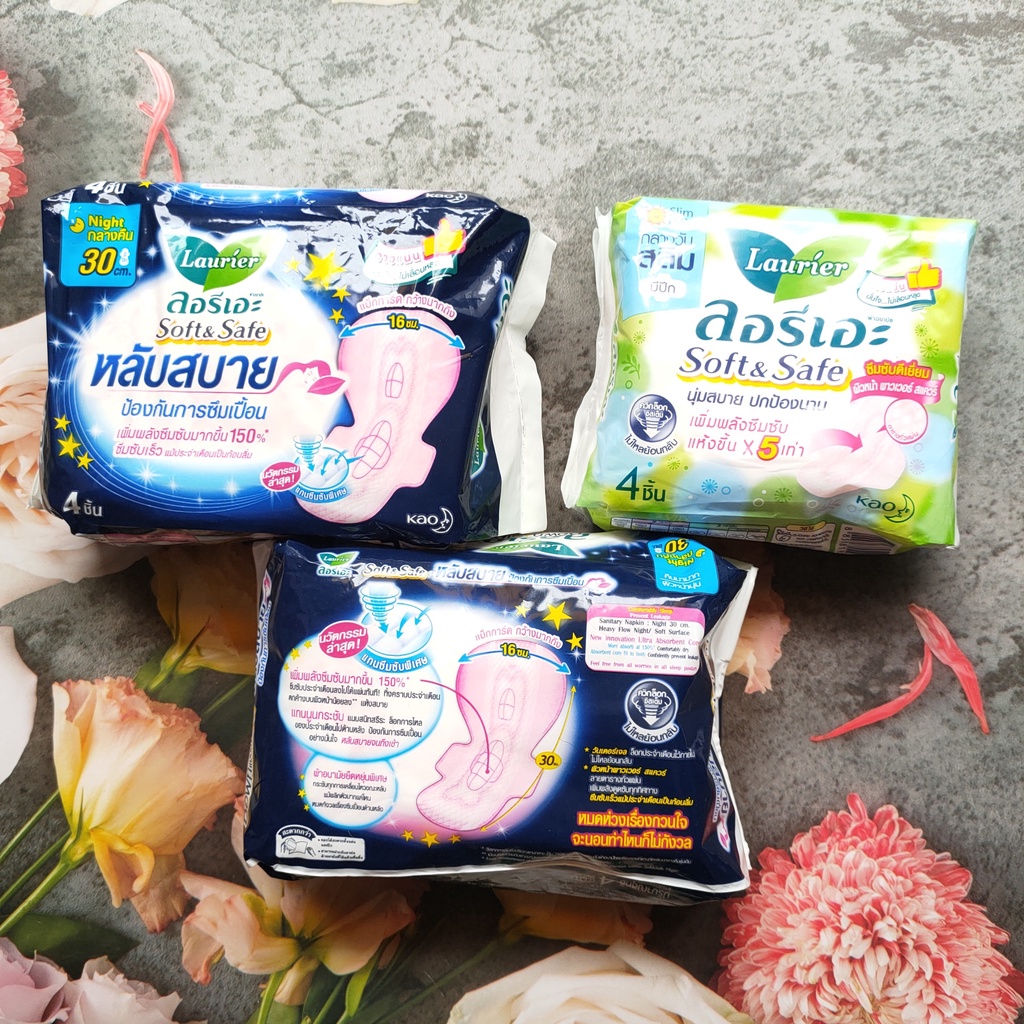 Băng vệ sinh  Lauri'er & Safe  Thái Lan gói 4 miếng