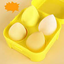 Hộp gồm 4 mút tán kem nền mút trang điểm mềm mại hình giọt nước siêu tiện dụng