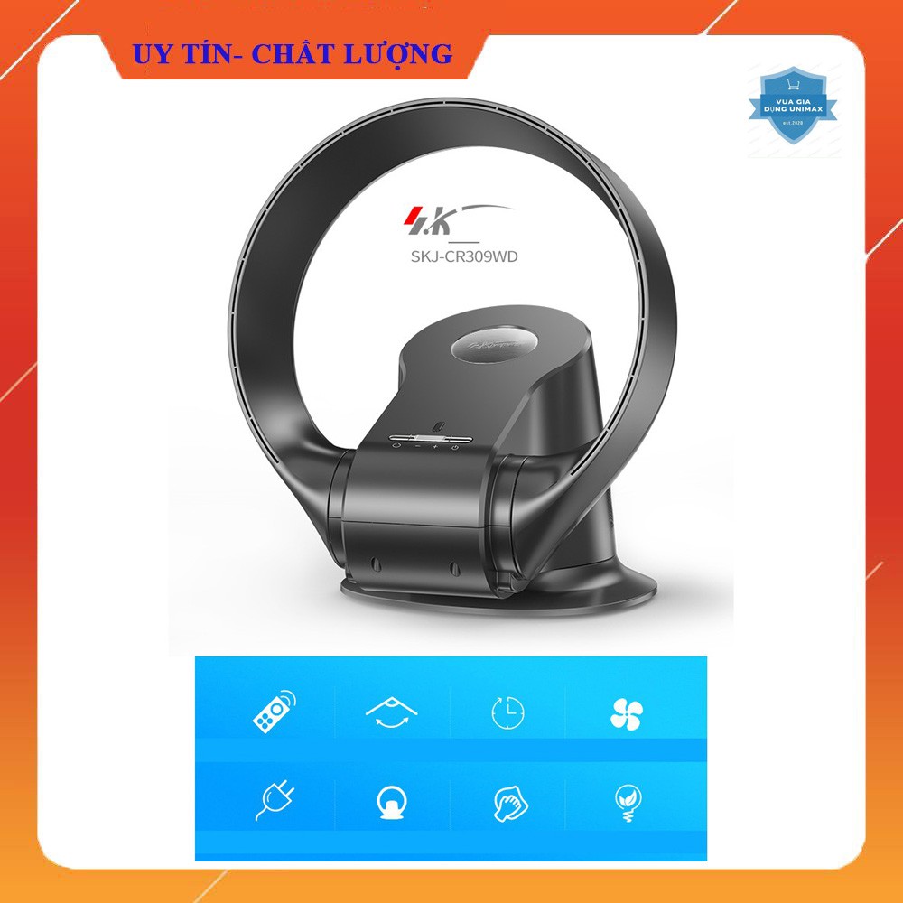 (BH 2 năm) Quạt không cánh ❤️KJAPAN CR-309❤️ để bàn treo tường KÈM ĐIỀU KHIỂN TỪ XA an toàn cho bé- Mẫu mới nhất 2021