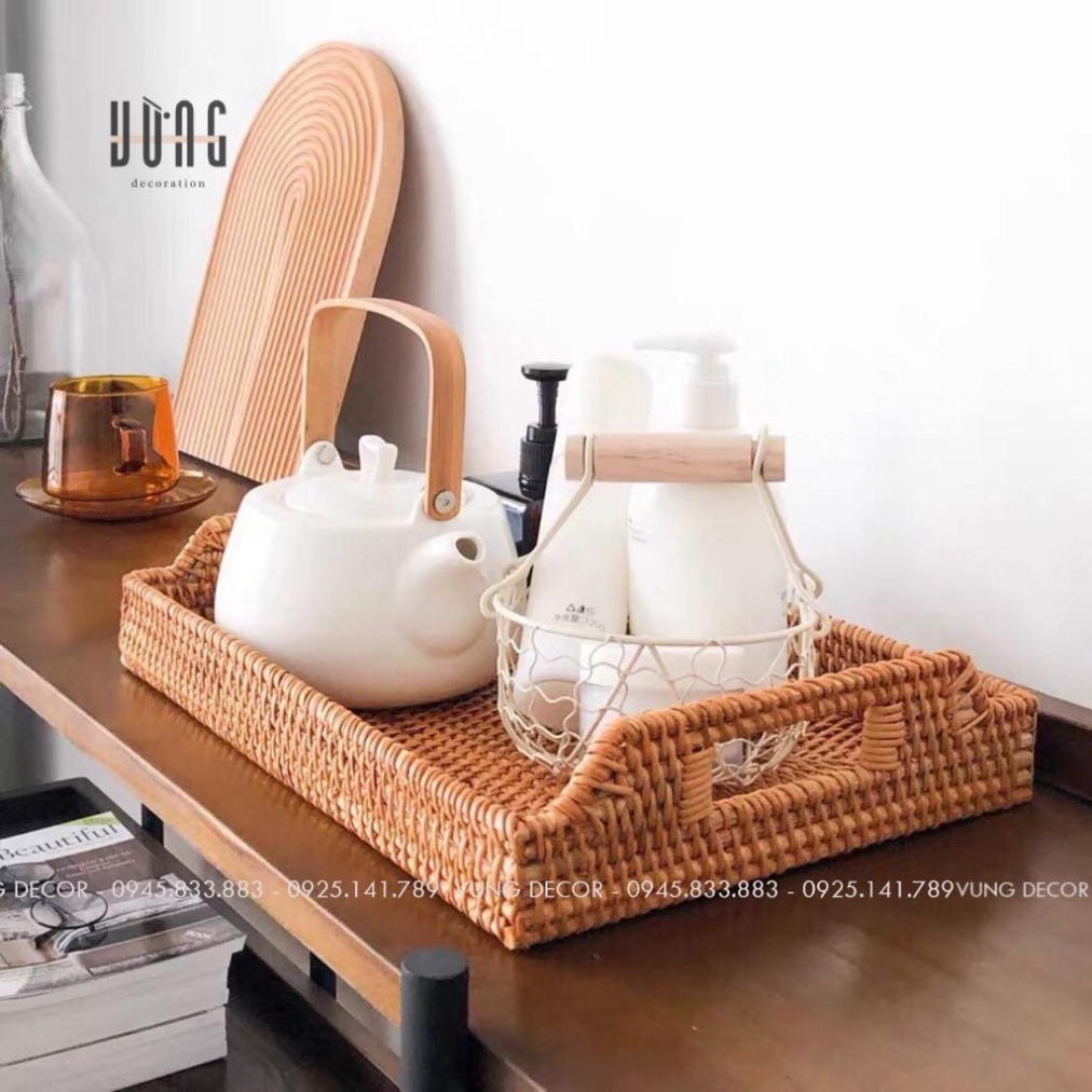 Khay Mây Đựng Đồ Đa Năng, Đựng Hoa Quả, Bánh Kẹo, Hàng Việt Nam Đan Thủ Công, Tiêu Chuẩn Xuất Khẩu