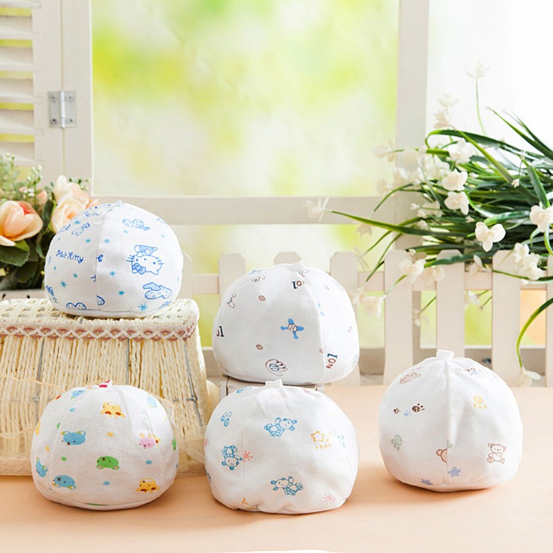 Mũ Cotton Mềm Mại Ấm Áp, Họa Tiết Hoạt Hình Cho Bé